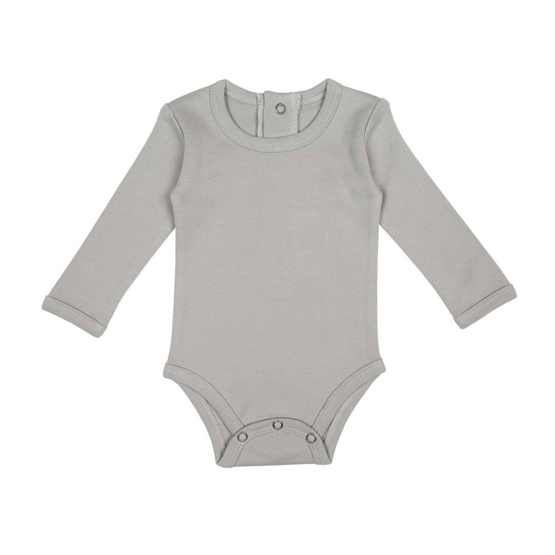 Light Gray Organic L/Sleeve Bodysuit – L'ovedbaby