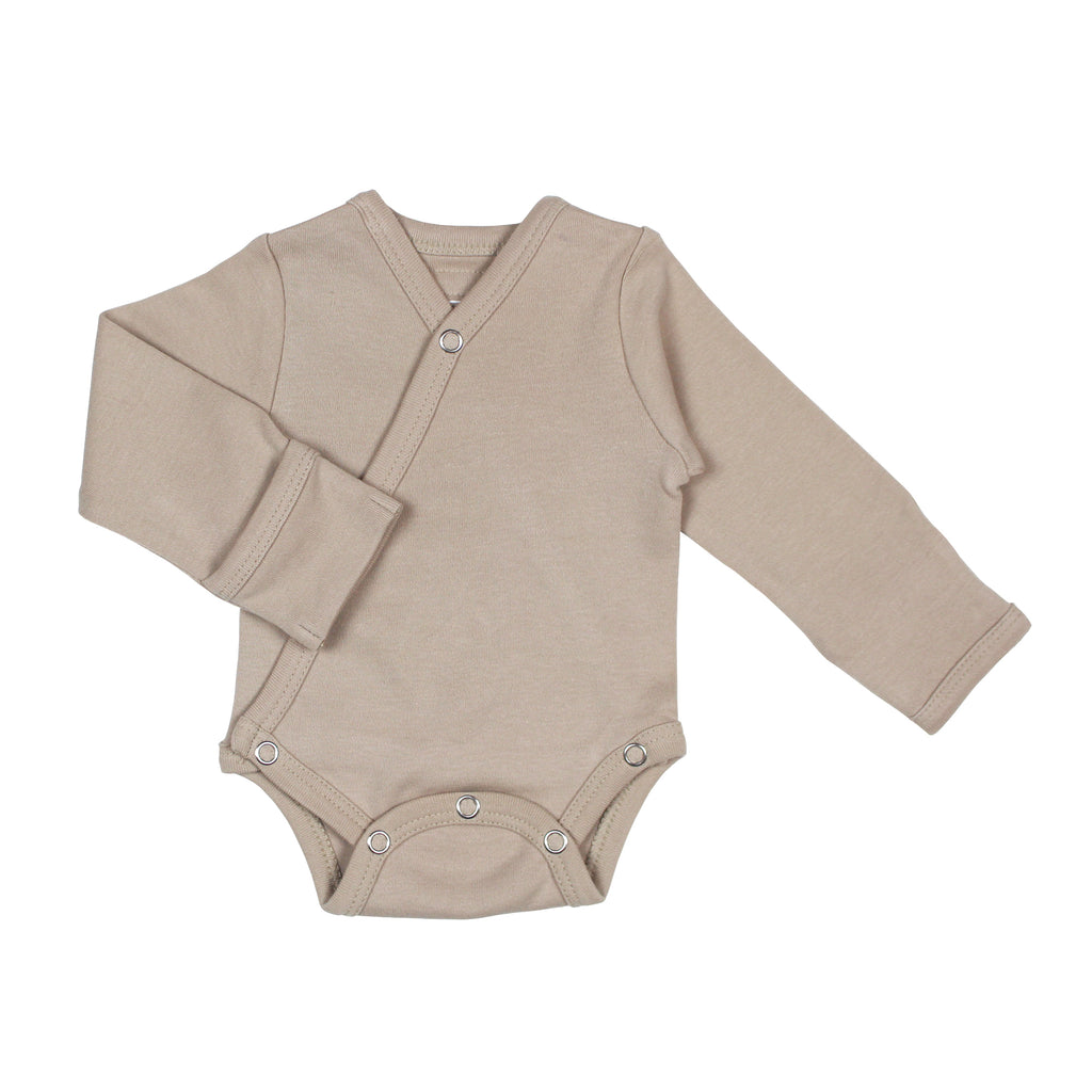 Oatmeal Organic Kimono Bodysuit