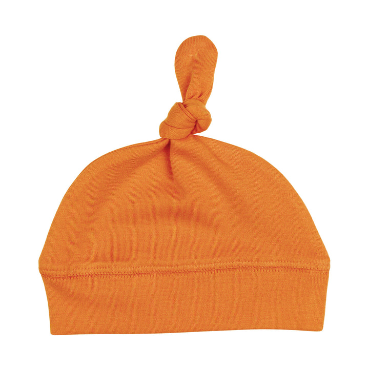 Organic Banded Top-Knot Hat in Butternut.