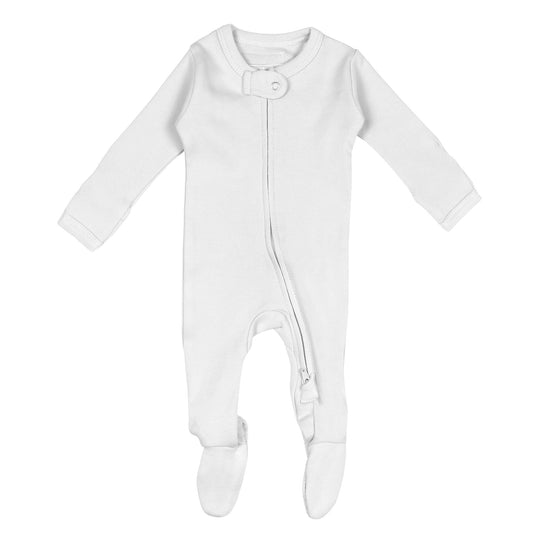 Organic Cotton Zipper Footie - Bison main image 1
