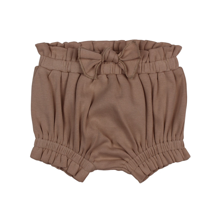 Ruffle Bloomer in Latte, a medium brown color.