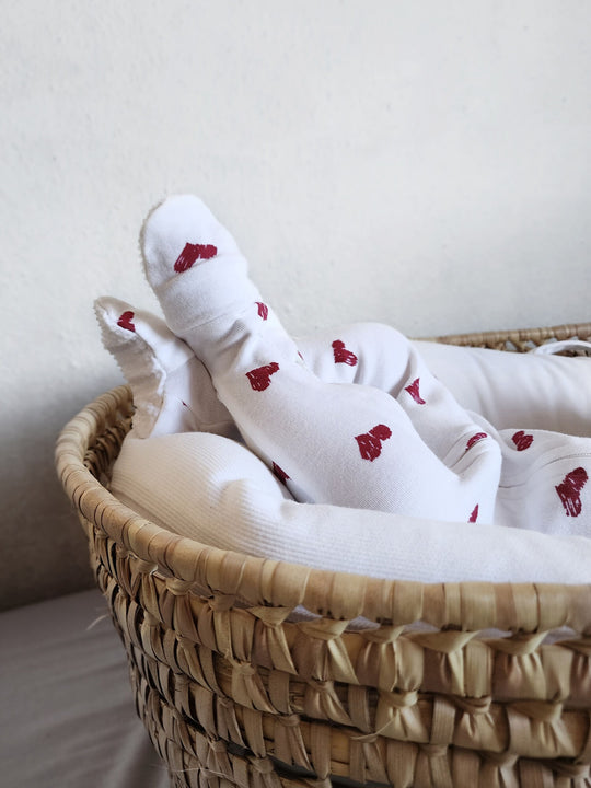 Simply Strawberries Print Footie With Zipper