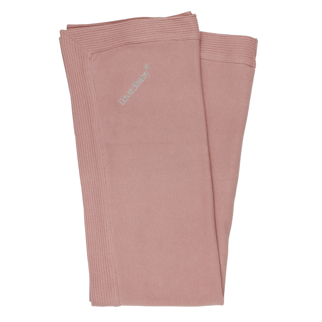 Organic Pique Blanket in Mauve, a medium pink color.