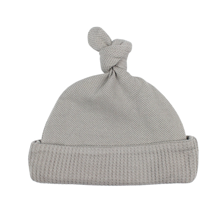 Organic Pique Knotted Hat in Fog.