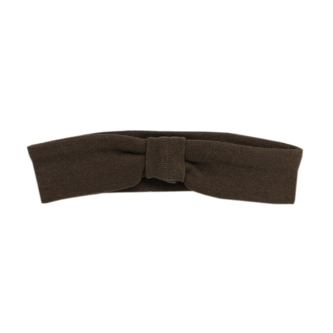 Organic Headband in Bark, a brown color.