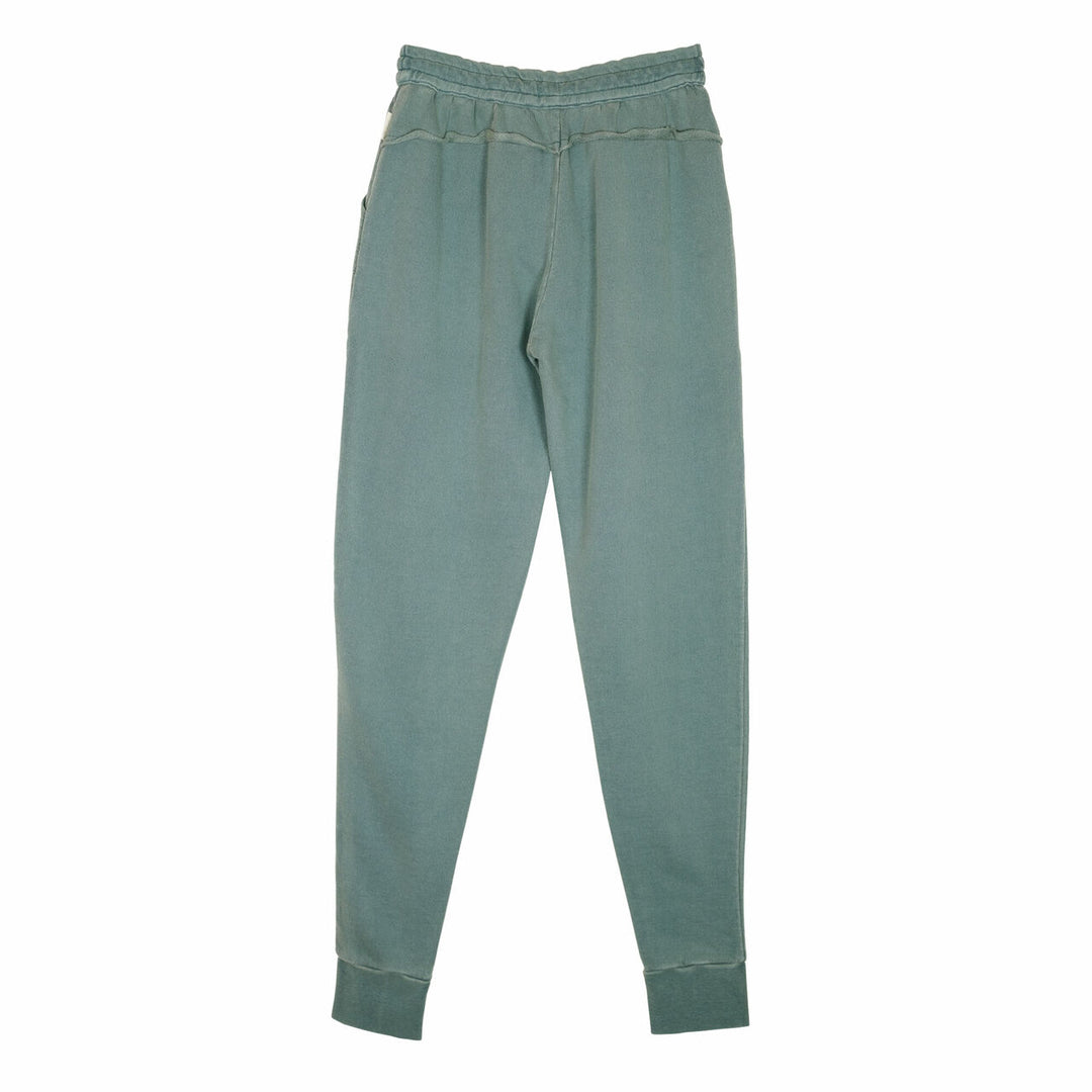 Back side of Women's French Terry Jogger Pants in Jade.