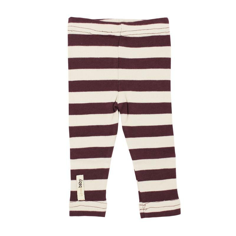 Eggplant Stone Stripe Organic Leggings