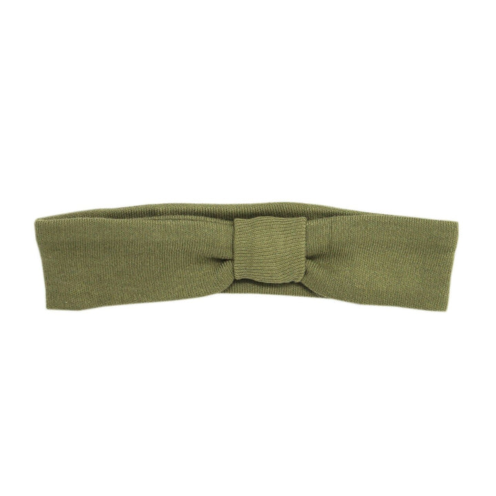 Organic Headband in Sage, a medium green color.