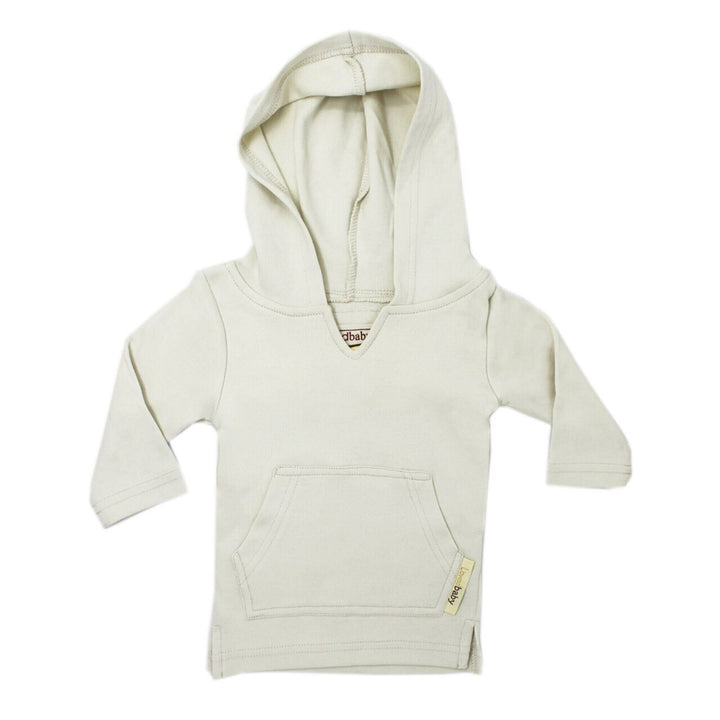 Organic Hoodie in Stone, an off white color.