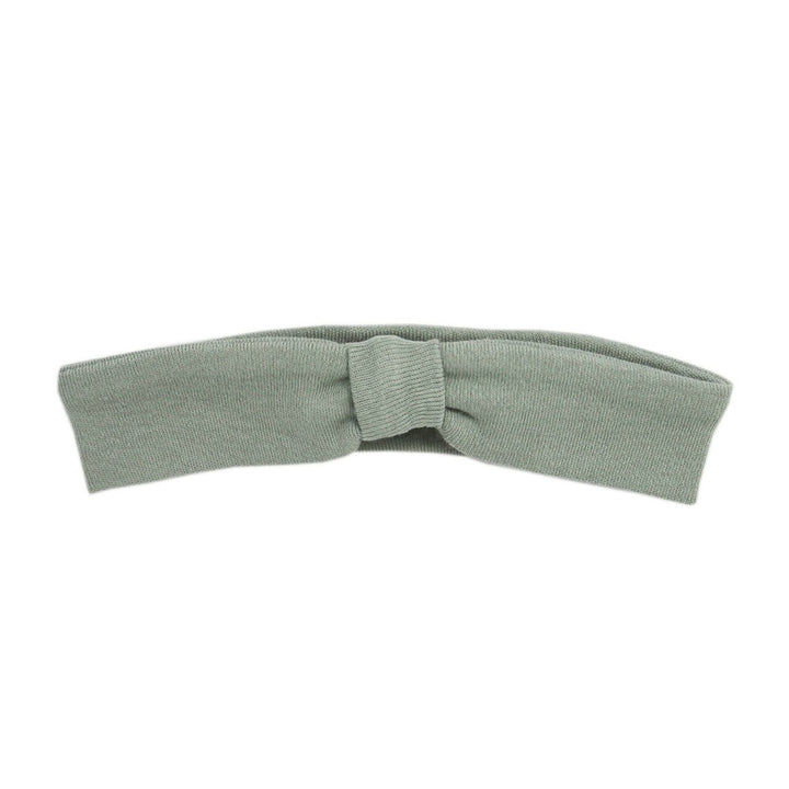 Organic Headband in Seafoam, a light green color.