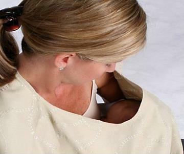 4-in-1 Nursing Cover in Sand, a beige color.