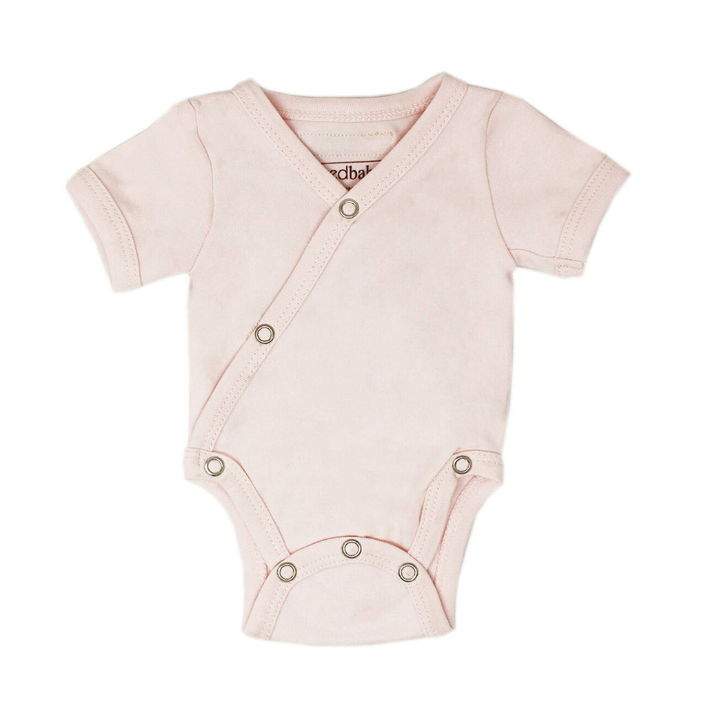 Blush Organic Short Sleeve Kimono Bodysuit