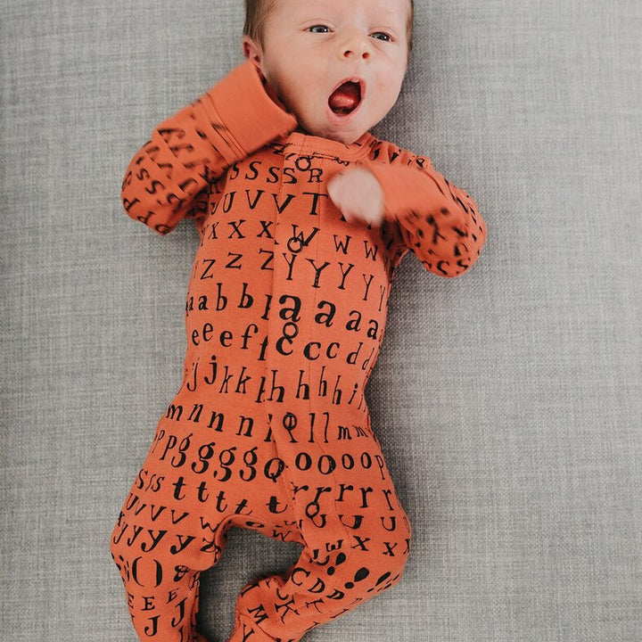 Organic Jumpsuit in Maple Letters, Lifestyle