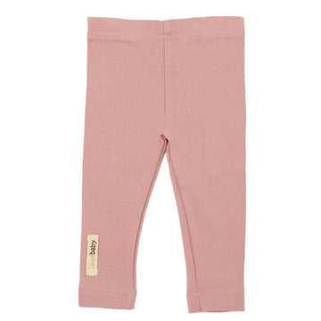 Organic Leggings in Mauve, a medium pink color.
