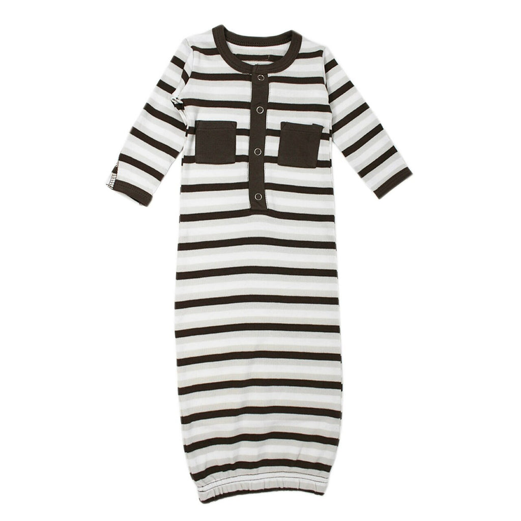 Bark Stripe Organic Gown