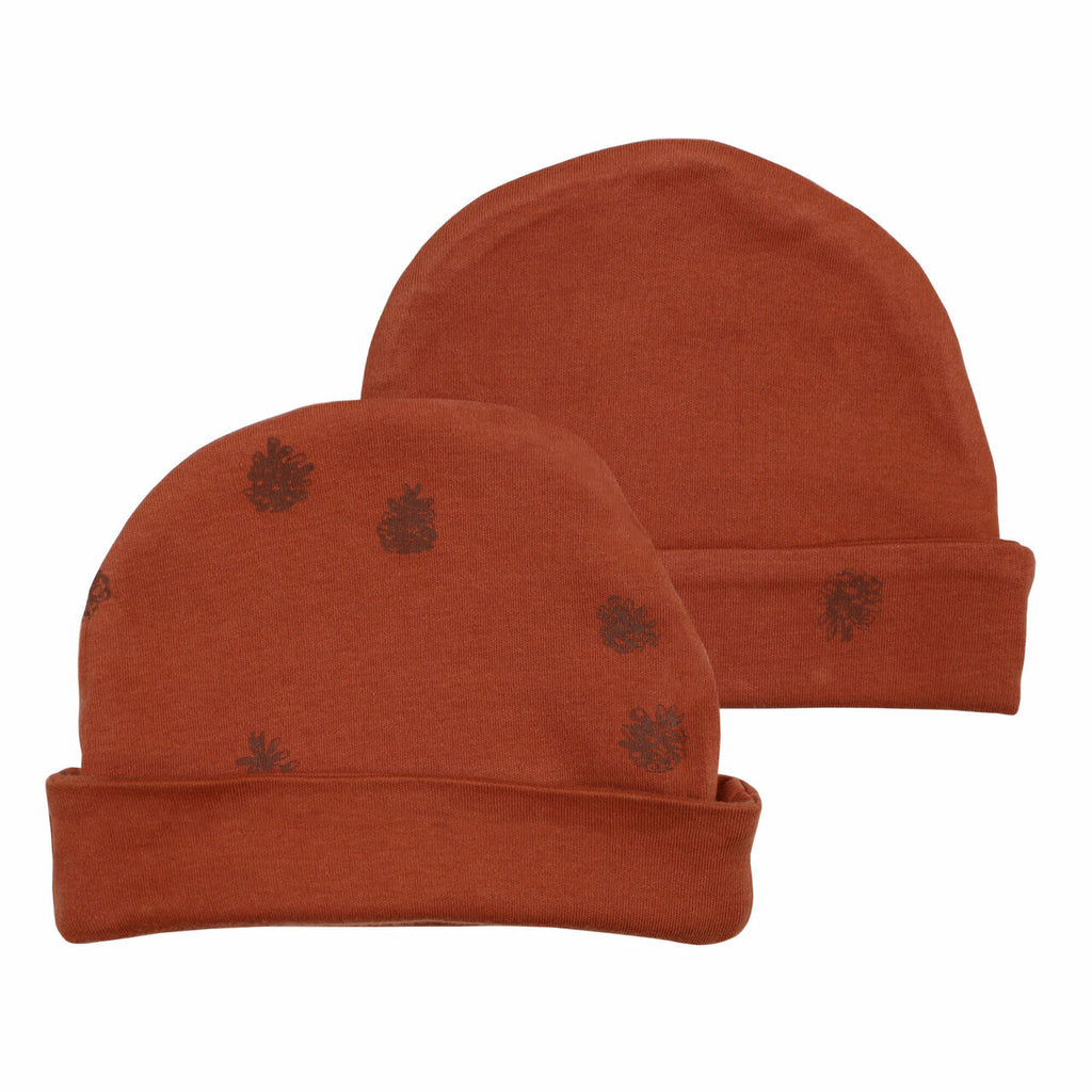 Organic Reversible Beanie Cinnamon