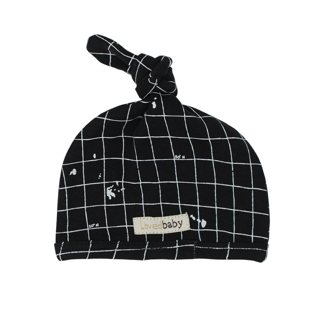 Organic Top-Knot Hat in Black Coordinates, Flat