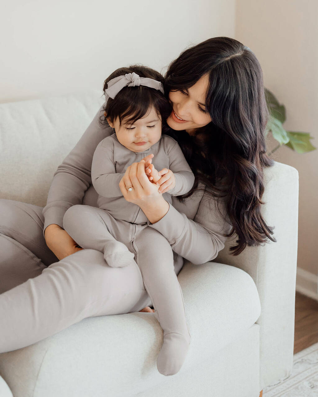 Organic Mommy & Me Bundle in Light Gray