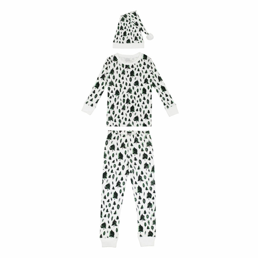 Organic Holiday PJ & Cap Set Oh Christmas Tree