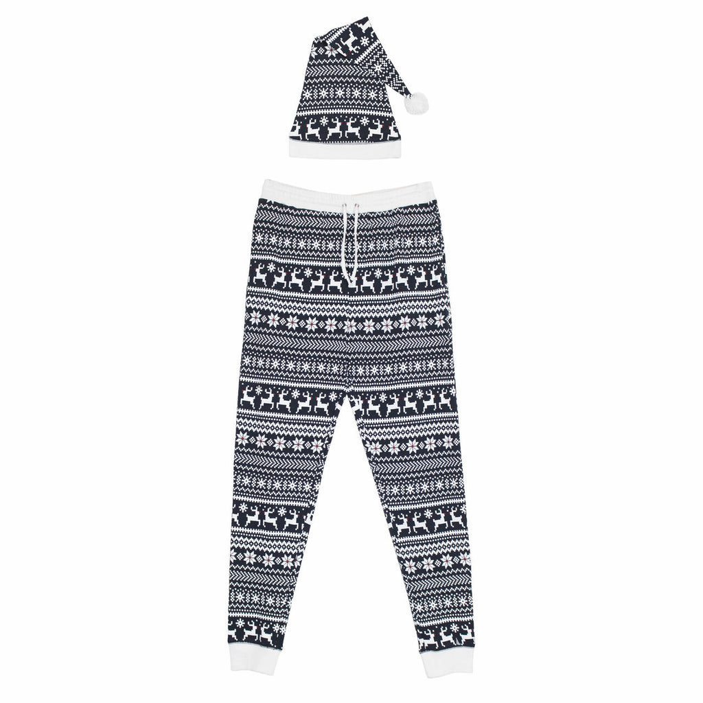 Organic Holiday Jogger & Cap Set Rudolph