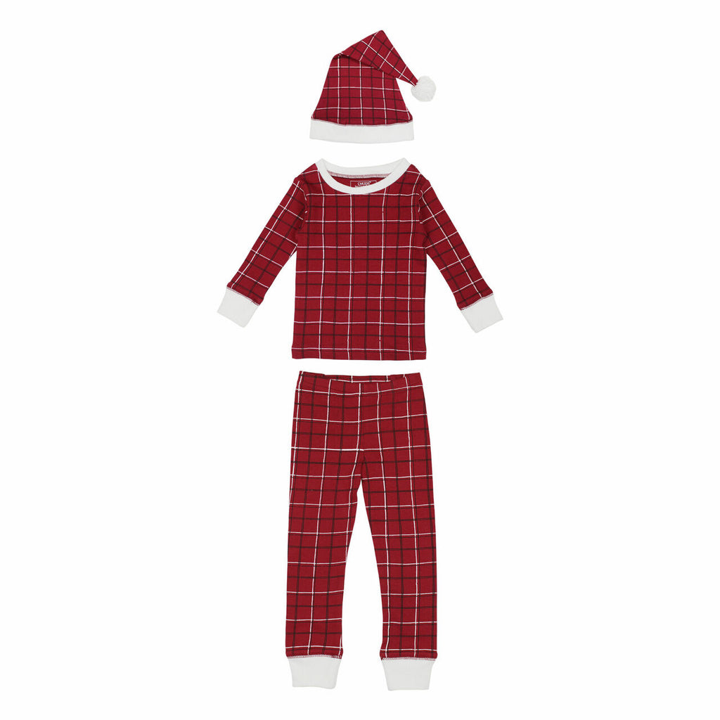 Organic Holiday PJ & Cap Set Santa