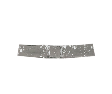 Organic Headband in Light Gray Splatter, Flat