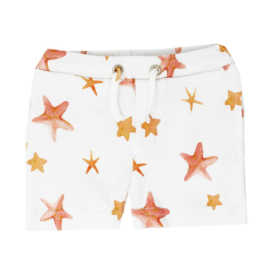 Organic Kids' Summer Shorts in Starfish, Flat